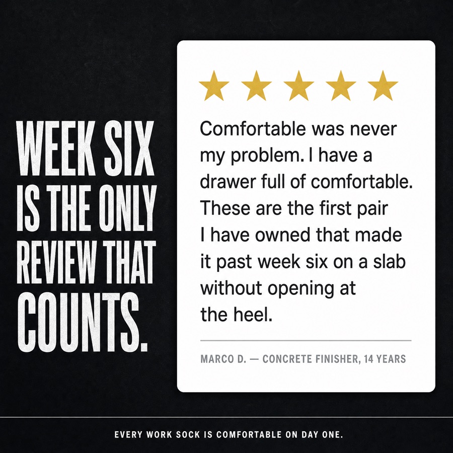 Static ad built around a customer review