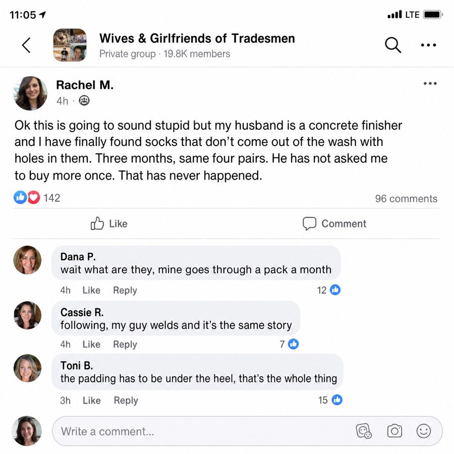 Native ad styled as a Facebook group post